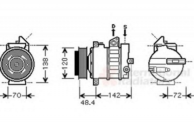 VAN WEZEL 3000k437 -  Компрессор, кондиционер
